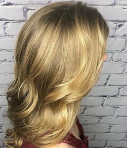 golden blonde hair color, salon piper glen hairdressing salon in Charlotte, North Carolina