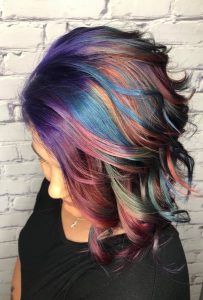 pastel peacock hair charlotte